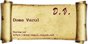 Doma Vazul névjegykártya